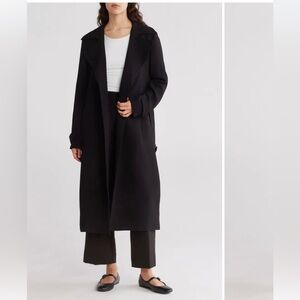 Black Long Trench Coat by Theory